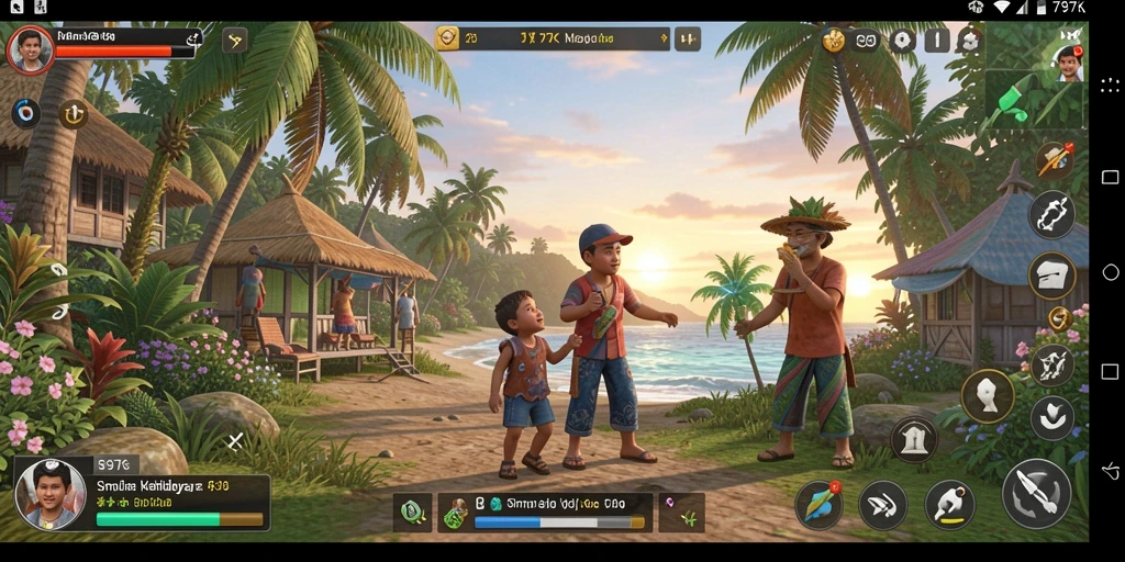 Tampilan gameplay yang menarik dan interaktif dalam 797K.