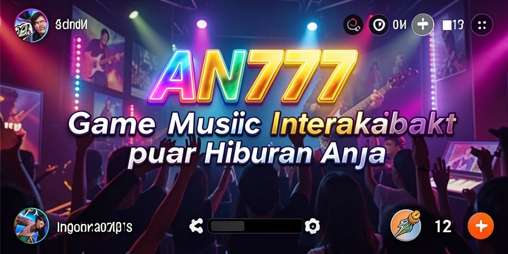 Tampilan gameplay AN777 yang menampilkan berbagai tantangan musik.