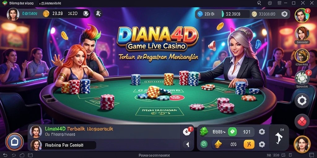 Tampilan gameplay Live Casino di DIANA4D yang mengesankan.