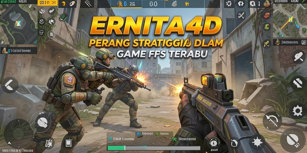 Tangkapan layar ERNITA4D menunjukkan pertempuran mendebarkan dalam mode FPS.