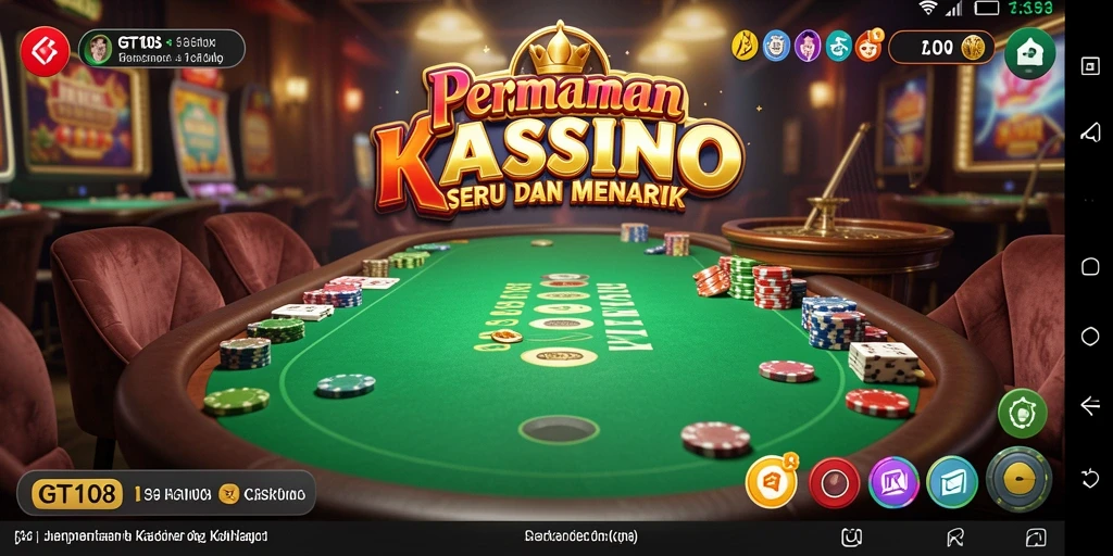 Screenshot gameplay seru dalam aplikasi kasino GT108.