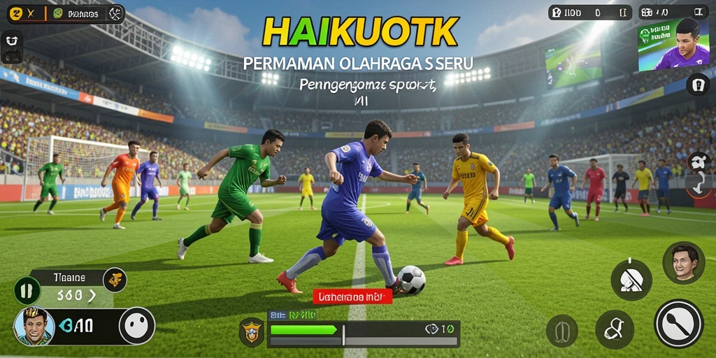 Gambaran gameplay <strong>HAIKUOTK</strong> yang penuh aksi olahraga.