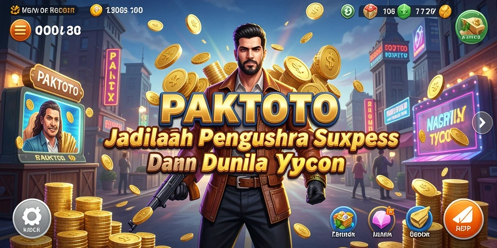 Tampilan gameplay PAKTOTO yang menarik dengan pengelolaan bisnis.