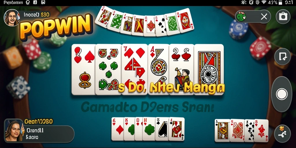 Screenshot POPWIN menampilkan gameplay Domino penuh aksi.