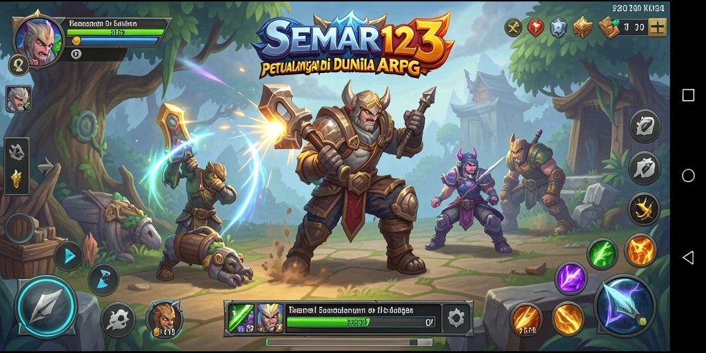 Menampilkan aksi seru dalam permainan ARPG SEMAR123.