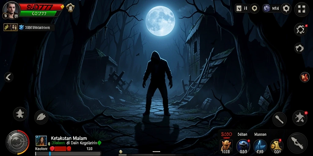 Tangkapan layar gameplay SJO777 yang menegangkan dan menyeramkan.