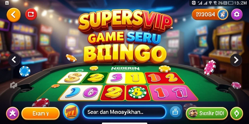 Screenshot gameplay SUPERSVIP menampilkan keseruan permainan Bingo.