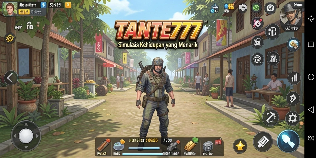 Tangkapan layar utama TANTE777 menunjukkan gameplay Simulation yang menarik.