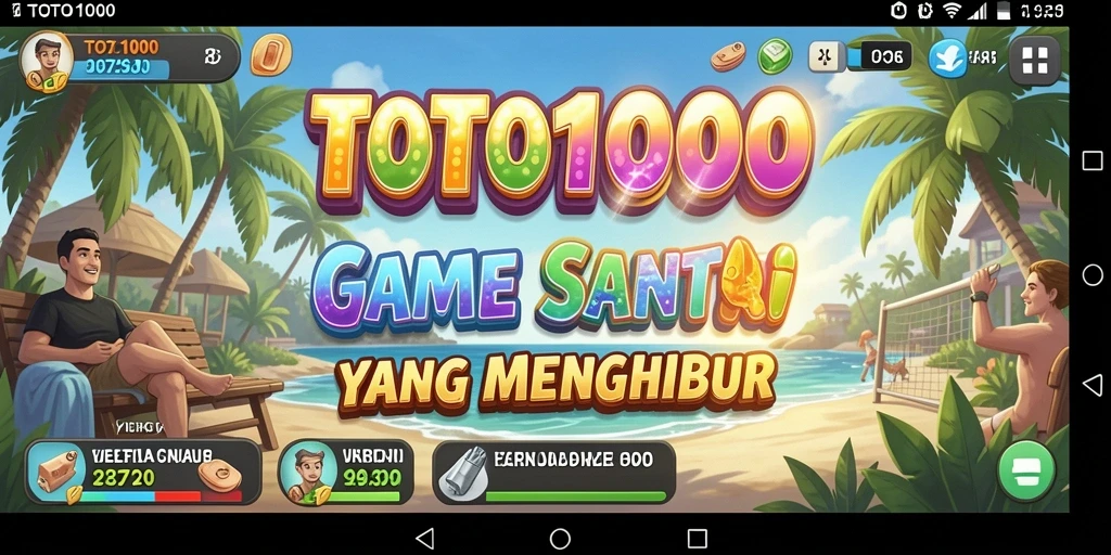 Tampilan gameplay TOTO1000 yang cerah dan menarik.