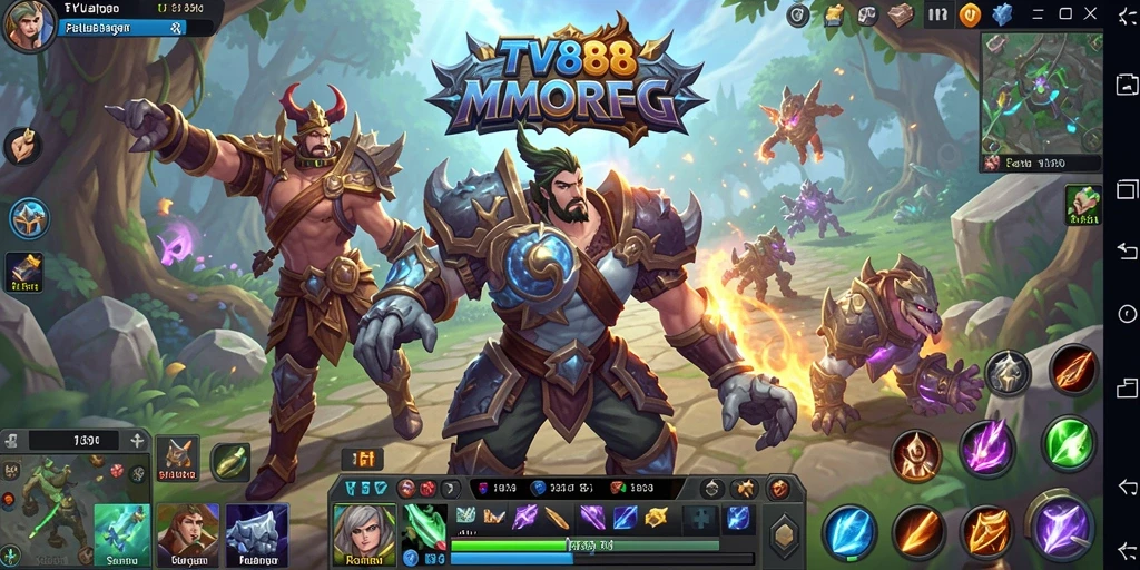 Tampilan gameplay TV888 yang menegangkan di dunia MMORPG.