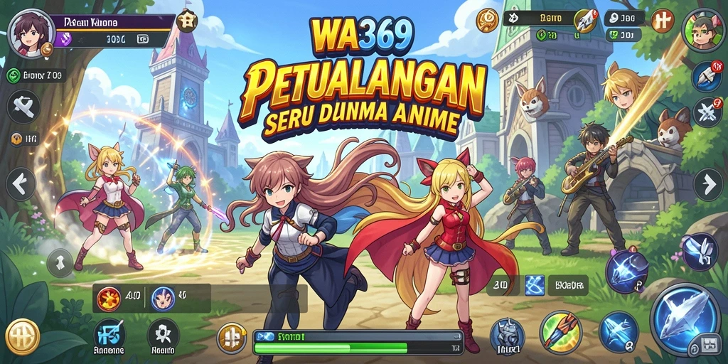 Tampilan gameplay seru di WA369 dengan karakter Anime favorit.