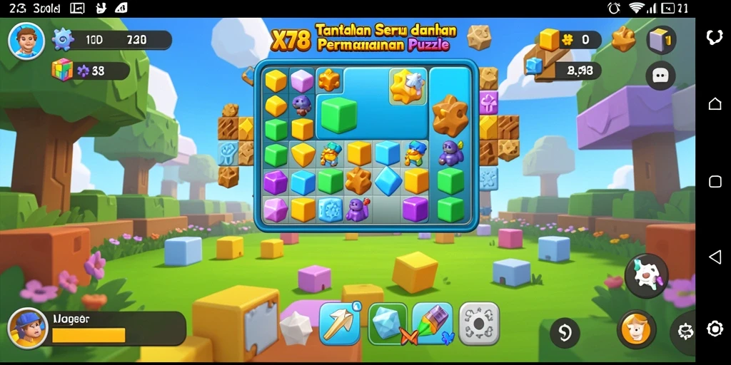 Screenshot X78 menampilkan gameplay seru dengan teka-teki yang menantang.